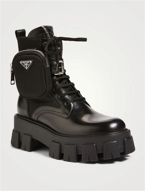 prada nylon combat boots.